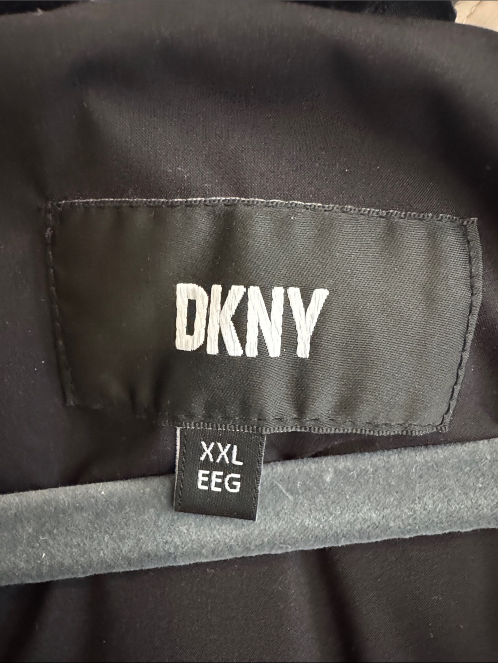 DKNY Light Beige Women's Quilted Puffer Jacket with Faux-Fur Trim - Picture 2 of 4